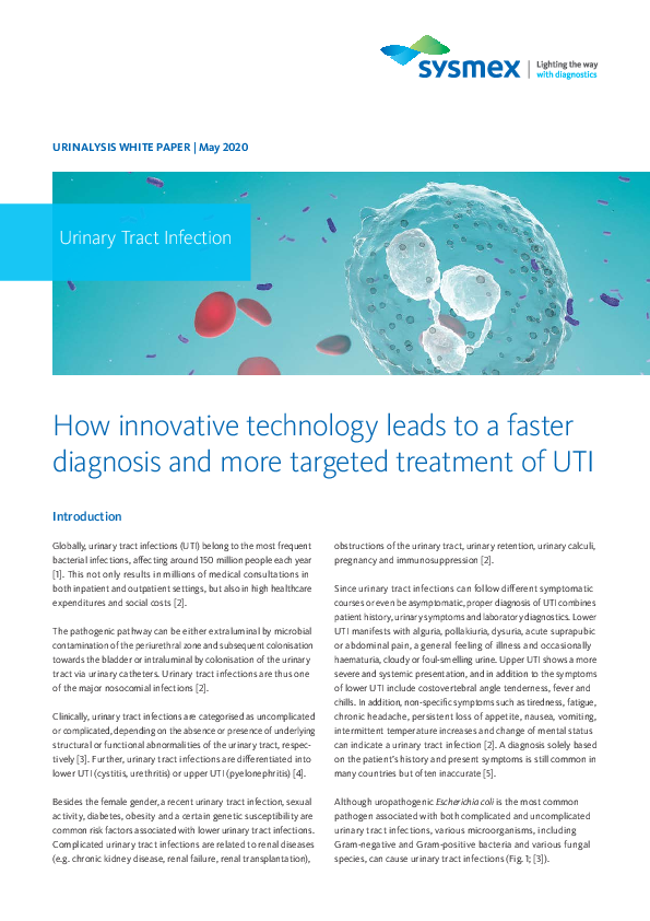 How innovative technology leads to a faster diagnosis and more targeted treatment of UTI
