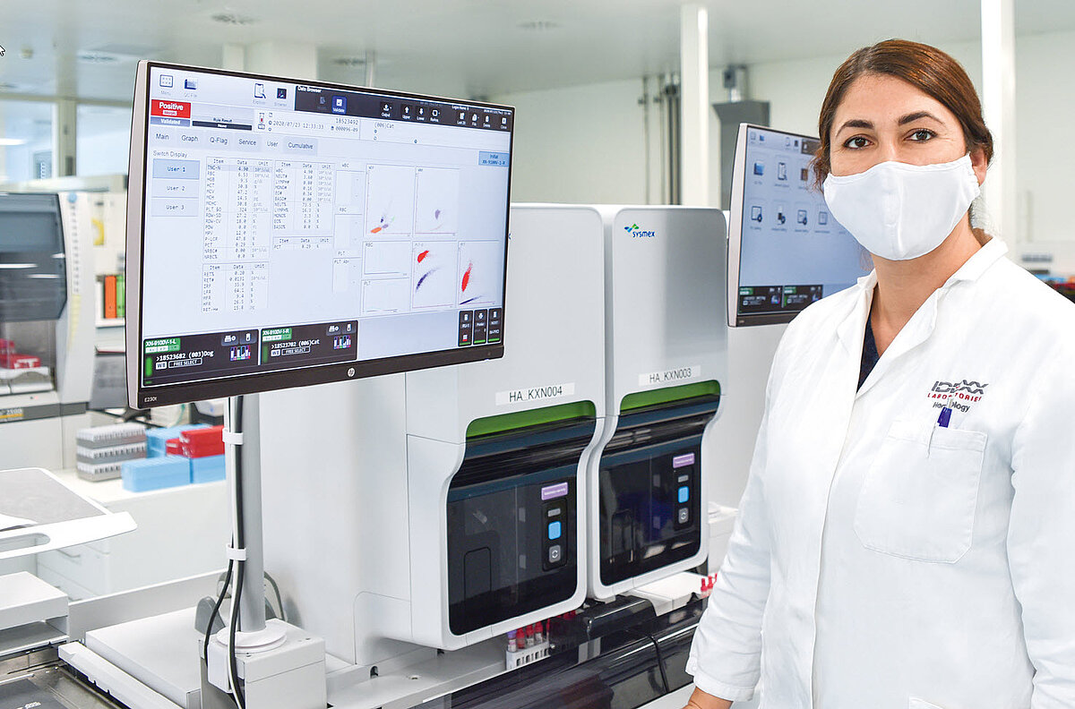 The lab manager Medine Ilbaz