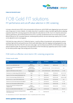 FIT performance and cut-off value spotlight
