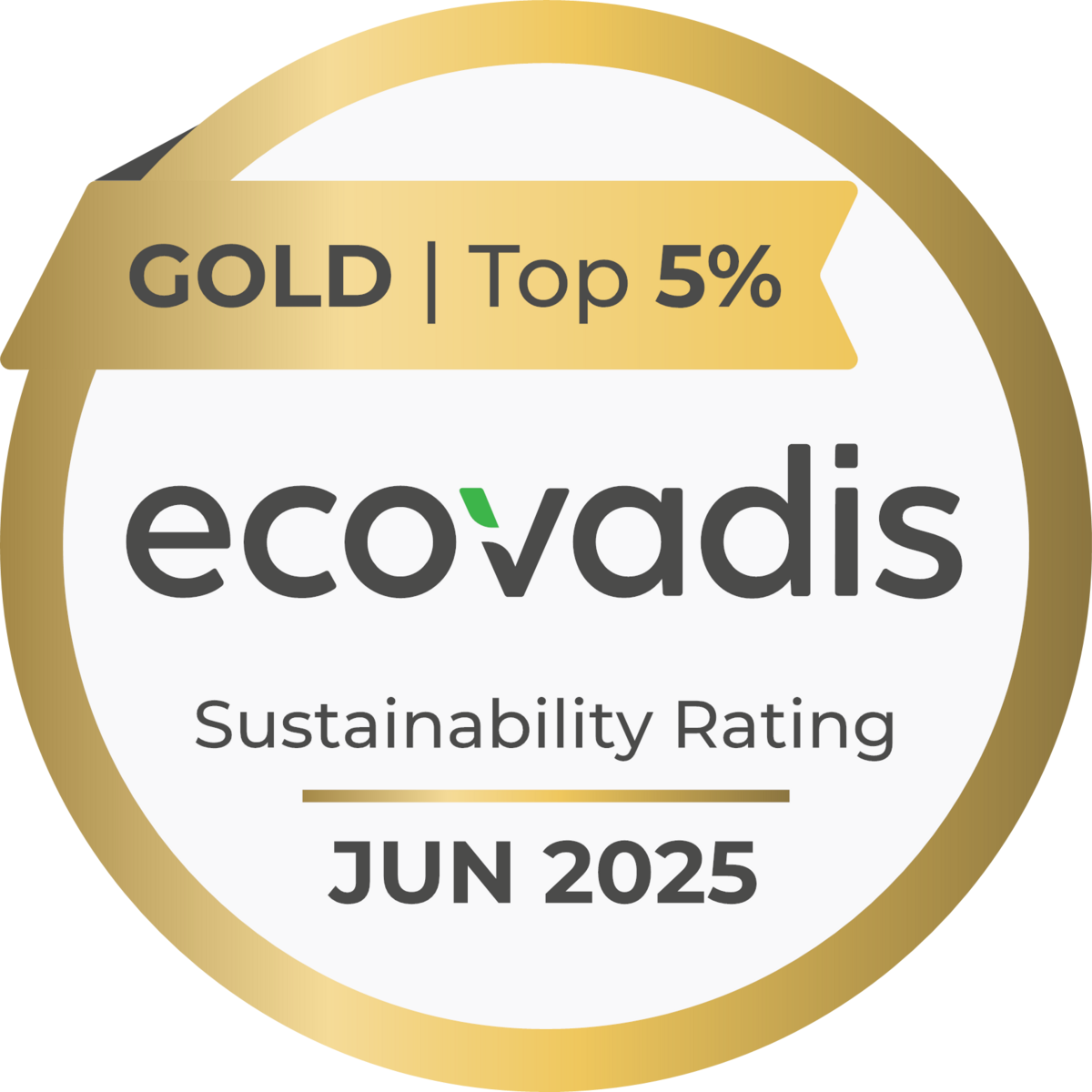 Silver Medal EcoVadis Sustainability Rating April 2024